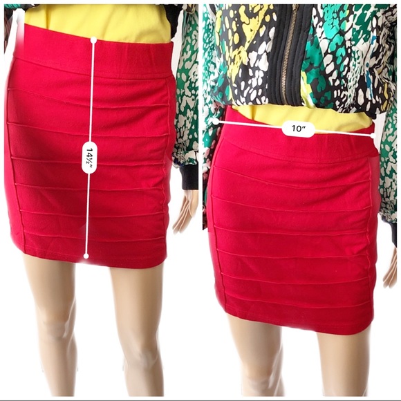 Forever 21 Red Mini Skirt Size S/P - Picture 4 of 7